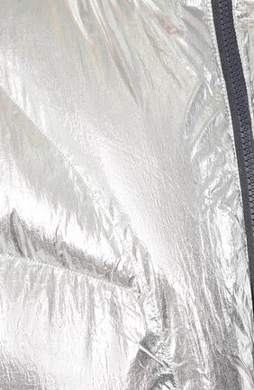Женская утепленная куртка ISABEL MARANT ETOILE серебряного цвета, арт. MA0592-19A074E/KRISTEN | Фото 5 (Кросс-КТ: Куртка, Утепленный, Пуховик; Рукава от горловины: Длинные; Рукава: Длинные; Женское Кросс-КТ: Пуховик-куртка; Материал внешний: Синтетический материал; Материал подклада: Синтетический материал; Статус проверки: Проверено, Проверена категория; Длина (верхняя одежда): Короткие)