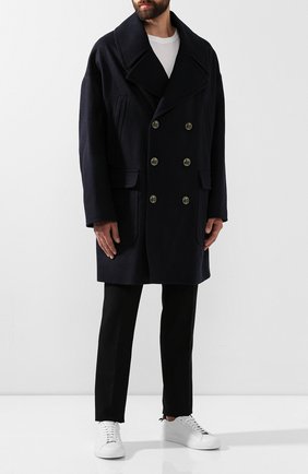 Мужской шерстяное пальто GIVENCHY темно-синего цвета по цене 154500 руб., арт. BMC0381Y7S | Фото 2 Мужской шерстяное пальто GIVENCHY темно-синего цвета, арт. BMC0381Y7S | Фото 2