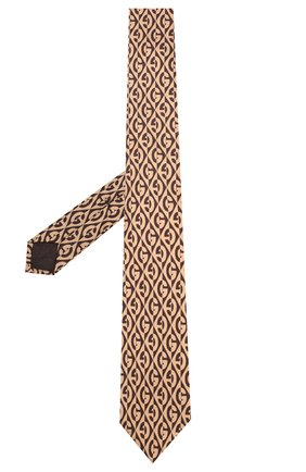 Мужской шелковый галстук GUCCI темно-коричневого цвета по цене 13200 руб., арт. 595706/4E001 | Фото 2 Мужской шелковый галстук GUCCI темно-коричневого цвета, арт. 595706/4E001 | Фото 2
