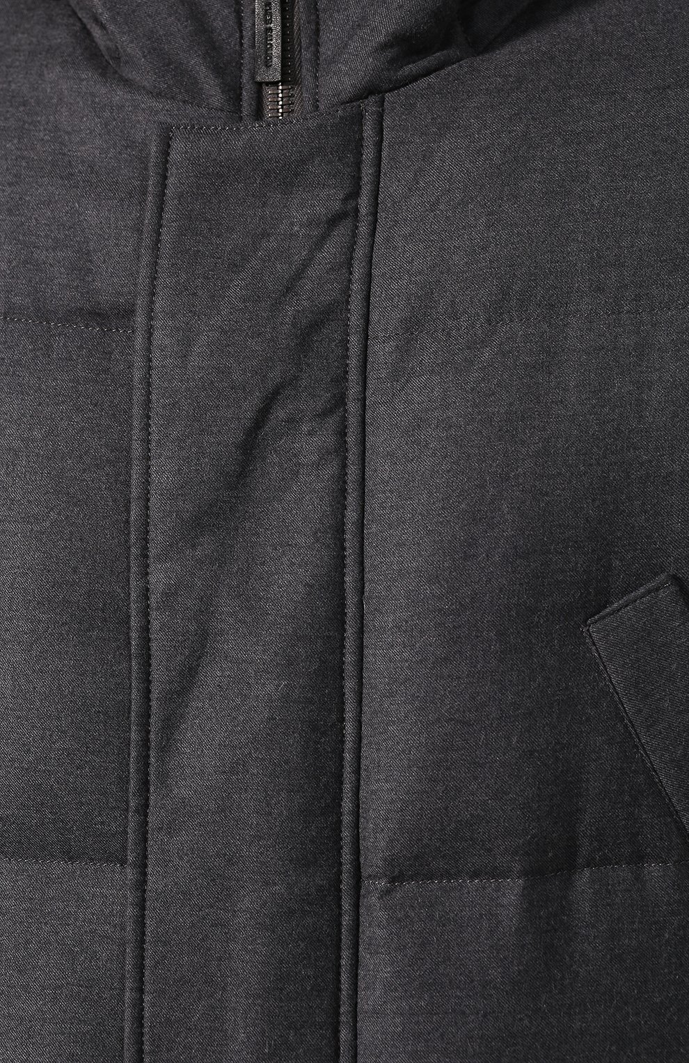 Мужская шерстяной пуховик YVES SALOMON серого цвета, арт. 20WUM01194LAVC | Фото 5 (Кросс-КТ: Куртка; Мужское Кросс-КТ: пуховик-короткий, Пуховик-верхняя одежда, Верхняя одежда; Материал внешний: Шерсть, Шелк; Рукава: Длинные; Длина (верхняя одежда): До середины бедра; Материал утеплителя: Натуральный мех, Пух и перо; Статус проверки: Проверено)