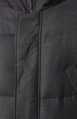 Мужская шерстяной пуховик YVES SALOMON серого цвета, арт. 20WUM01194LAVC | Фото 5 (Кросс-КТ: Куртка; Мужское Кросс-КТ: пуховик-короткий, Пуховик-верхняя одежда, Верхняя одежда; Материал внешний: Шерсть, Шелк; Рукава: Длинные; Длина (верхняя одежда): �До середины бедра; Материал утеплителя: Натуральный мех, Пух и перо; Статус проверки: Проверено)