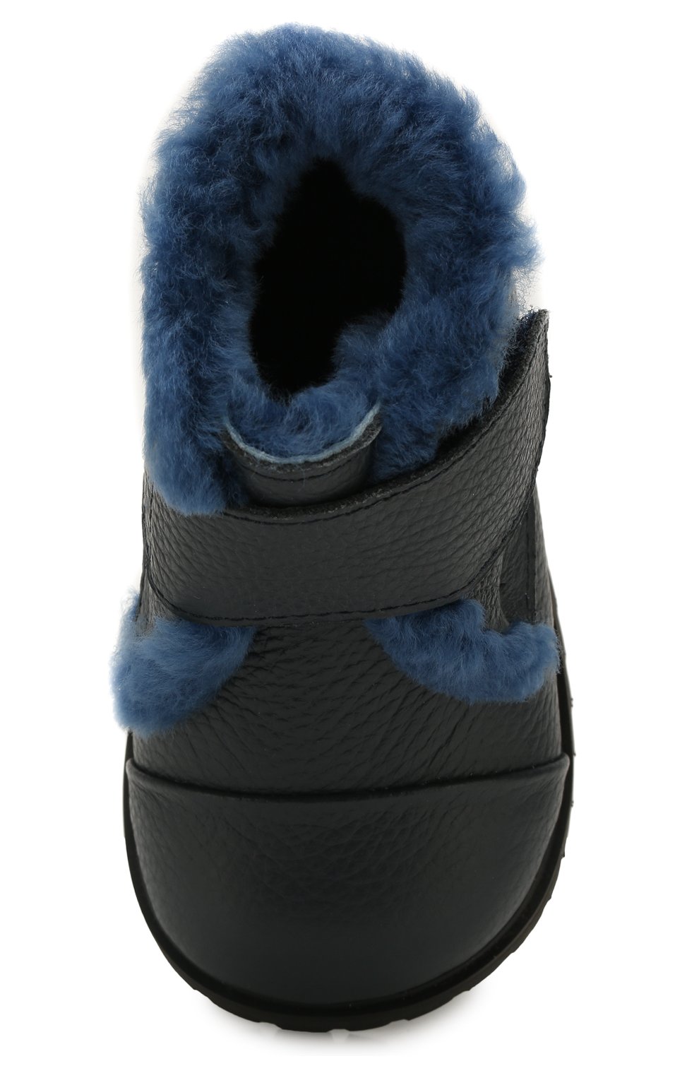 Детские кожаные ботинки AGE OF INNOCENCE синего цвета, арт. 000024/Z0EY 3.0/20-26 | Фото 4 (Материал утеплителя: Натуральный мех, Овчина; Статус проверки: Проверено, Проверена категория)