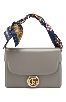 Женская сумка gg ring medium GUCCI серого цвета по цене 199500 руб., арт. 596478/1DBIG | Фото 1 Женская сумка gg ring medium GUCCI серого цвета, арт. 596478/1DBIG | Фото 1