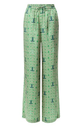 Женские шелковые брюки LANVIN зеленого цвета по цене 93050 руб., арт. RW-TR505I-4231-H19 | Фото 1 Женские шелковые брюки LANVIN зеленого цвета, арт. RW-TR505I-4231-H19 | Фото 1