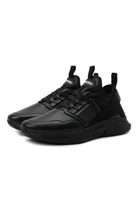 Мужские кожаные кроссовки TOM FORD черного цвета по цене 95850 руб., арт. J1212T-LNL004 | Фото 1 Мужские кожаные кроссовки TOM FORD черного цвета, арт. J1212T-LNL004 | Фото 1