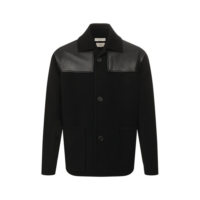 Шерстяная куртка Bottega Veneta черного цвета