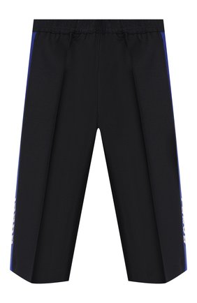 Детские шерстяные брюки GUCCI синего цвета по цене 35150 руб., арт. 586239/XWAEV | Фото 1 Детские шерстяные брюки GUCCI синего цвета, арт. 586239/XWAEV | Фото 1 (Статус проверки: Проверено, Проверена категория; Материал подклада: Купро; Кросс-КТ НВ: Брюки; Ростовка одежда: 12 мес | 80 см, 18 мес | 86 см, 24 мес | 92 см, 36 мес | 98 см, 9 мес | 74 см)