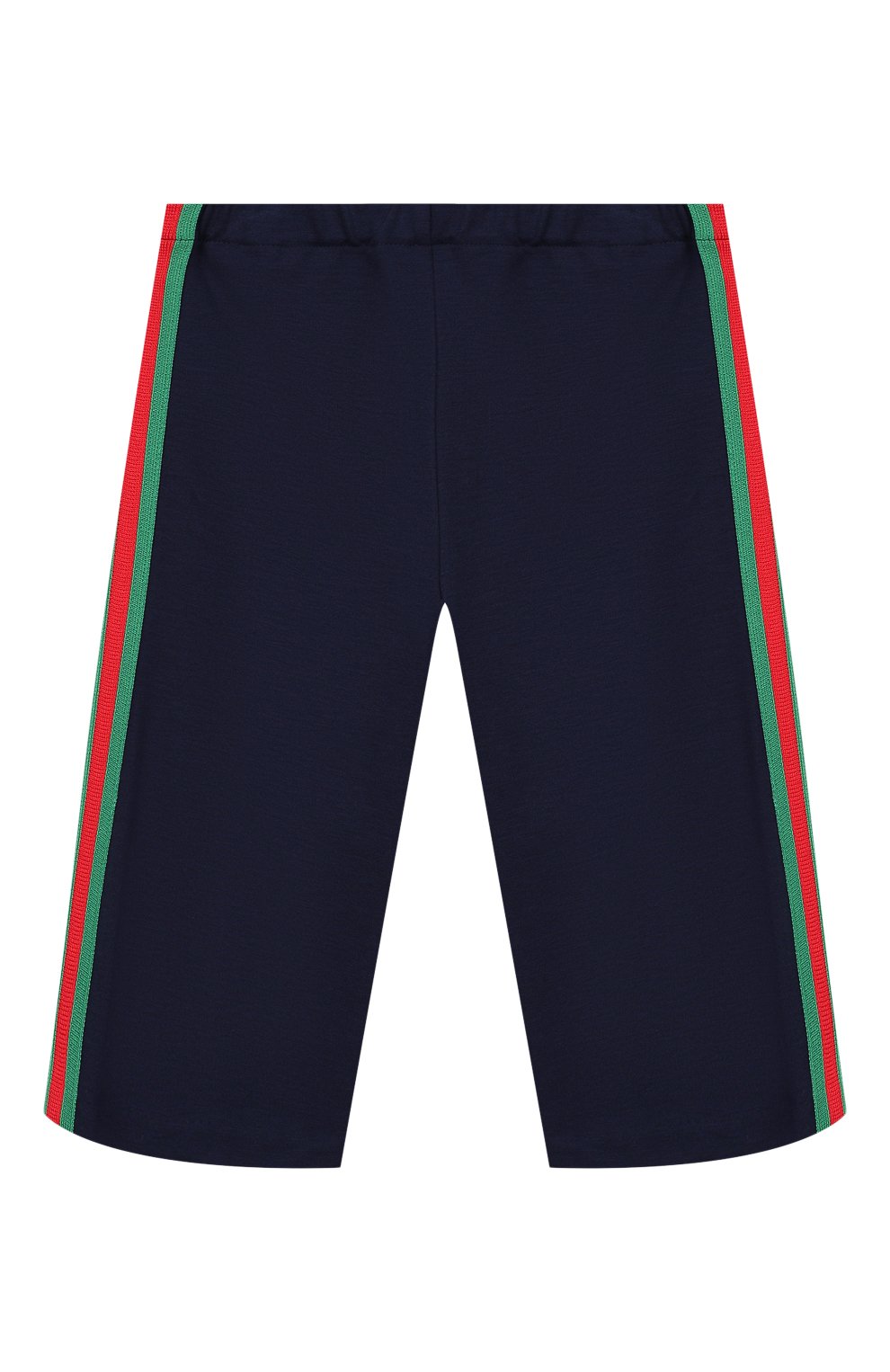 Детские брюки из вискозы GUCCI синего цвета, арт. 578064/XJBEC | Фото 1