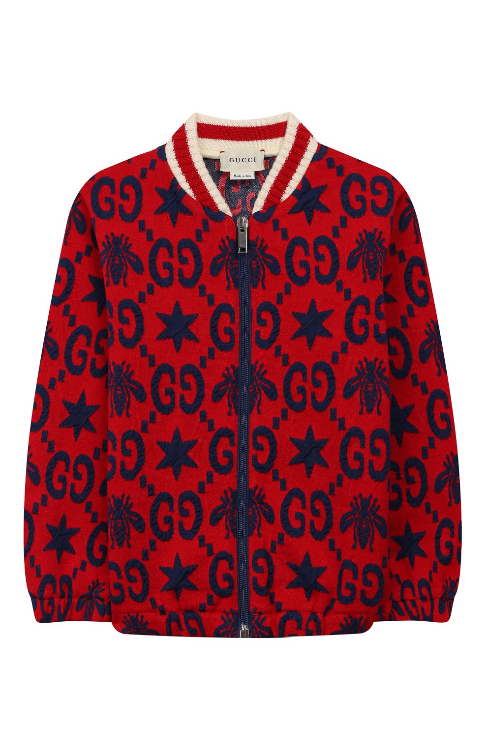 Детский кардиган GUCCI красного цвета, арт. 575040/XJA98 | Фото 1