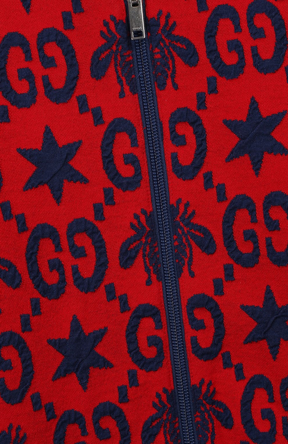 Детский кардиган GUCCI красного цвета по цене 29950 руб., арт. 575040/XJA98 | Фото 3 Детский кардиган GUCCI красного цвета, арт. 575040/XJA98 | Фото 3
