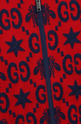 Детский кардиган GUCCI красного цвета по цене 29950 руб., арт. 575040/XJA98 | Фото 3 Детский кардиган GUCCI красного цвета, арт. 575040/XJA98 | Фото 3