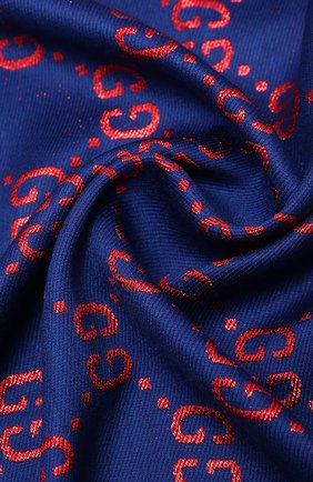 Детский платок GUCCI синего цвета по цене 16100 руб., арт. 574742/4K721 | Фото 2 Детский платок GUCCI синего цвета, арт. 574742/4K721 | Фото 2