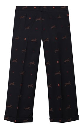 Детские хлопковые брюки GUCCI темно-синего цвета по цене 51250 руб., арт. 569473/XWAE0 | Фото 2 Детские хлопковые брюки GUCCI темно-синего цвета, арт. 569473/XWAE0 | Фото 2 (Материал внешний: Хлопок; Статус проверки: Проверена категория, Проверено; Мальчики Кросс-КТ: Брюки-одежда; Стили: Классический; Ростовка одежда: 10 - 11 лет | 140 - 146см, 12 лет | 152 см, 4 года | 104 см, 5 лет | 110 см, 6 лет | 116 см, 8 лет | 128 см)