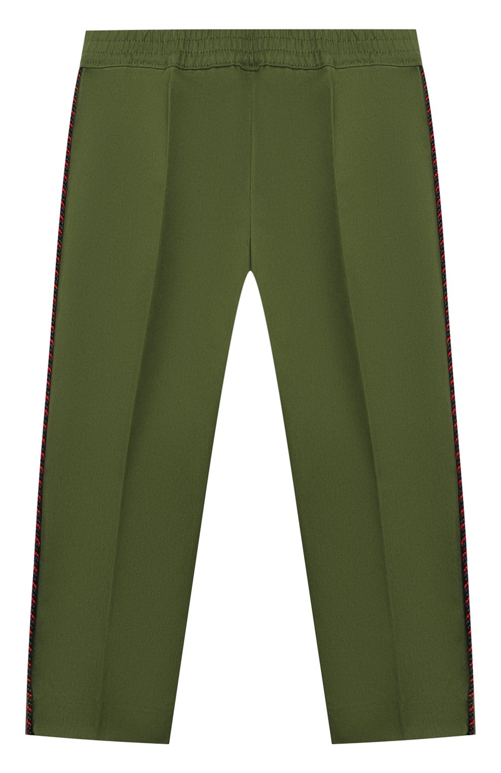 Детские хлопковые брюки GUCCI хаки цвета, арт. 564594/XWAEY | Фото 1