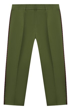 Детские хлопковые брюки GUCCI хаки цвета по цене 18300 руб., арт. 564594/XWAEY | Фото 1 Детские хлопковые брюки GUCCI хаки цвета, арт. 564594/XWAEY | Фото 1