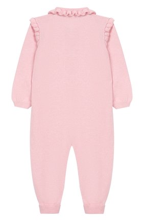 Детский кашемировый комбинезон BABY T светло-розового цвета по цене 11150 руб., арт. 19AIC871T/1M-12M | Фото 2 Детский кашемировый комбинезон BABY T светло-розового цвета, арт. 19AIC871T/1M-12M | Фото 2