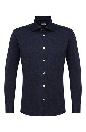 Мужская хлопковая рубашка KITON синего цвета по цене 49500 руб., арт. UMCNERH0701801 | Фото 1 Мужская хлопковая рубашка KITON синего цвета, арт. UMCNERH0701801 | Фото 1 (Рукава: Длинные; Статус проверки: Проверено, Проверена категория; Материал внешний: Хлопок; Длина (для топов): Стандартные; Случай: Повседневный; Принт: Однотонные; Воротник: Акула; Манжеты: На пуговицах; Мужское Кросс-КТ: Рубашка-одежда)