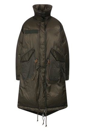 Женский пуховик SACAI хаки цвета по цене 183000 руб., арт. SCW-036 | Фото 1 Женский пуховик SACAI хаки цвета, арт. SCW-036 | Фото 1