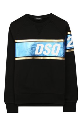 Детский хлопковый свитшот DSQUARED2 черного цвета по цене 13250 руб., арт. DQ03M2-D00G4 | Фото 1 Детский хлопковый свитшот DSQUARED2 черного цвета, арт. DQ03M2-D00G4 | Фото 1