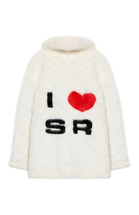 Детская шуба SONIA RYKIEL ENFANT белого цвета по цене 19400 руб., арт. 19W10U05 | Фото 2 Детская шуба SONIA RYKIEL ENFANT белого цвета, арт. 19W10U05 | Фото 2