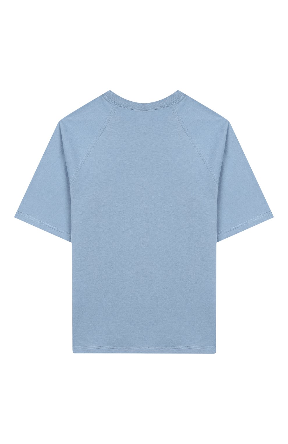 Детская хлопковая футболка GUCCI голубого цвета, арт. 587687/XJBDA | Фото 2 (Рукава: Длинные, Короткие; Материал внешний: Хлопок; Мальчики Кросс-КТ: Футболка-одежда; Статус проверки: Проверена категория)
