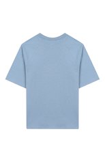 Детская хлопковая футболка GUCCI голубого цвета, арт. 587687/XJBDA | Фото 2 (Рукава: Длинные, Короткие; Материал внешний: Хлопок; Мальчики Кросс-КТ: Футболка-одежда; Статус проверки: Проверена категория)