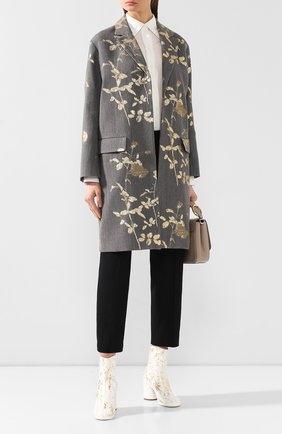 Женское пальто DRIES VAN NOTEN серого цвета по цене 126000 руб., арт. 192-10278-8362 | Фото 2 Женское пальто DRIES VAN NOTEN серого цвета, арт. 192-10278-8362 | Фото 2