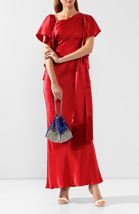 Женский клатч callie JIMMY CHOO синего цвета по цене 178500 руб., арт. CALLIE/DPK | Фото 2 Женский клатч callie JIMMY CHOO синего цвета, арт. CALLIE/DPK | Фото 2