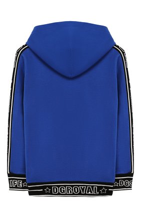 Детский хлопковая толстовка DOLCE & GABBANA синего цвета по цене 17150 руб., арт. L4JW4S/G7TUT/8-14 | Фото 2 Детский хлопковая толстовка DOLCE & GABBANA синего цвета, арт. L4JW4S/G7TUT/8-14 | Фото 2