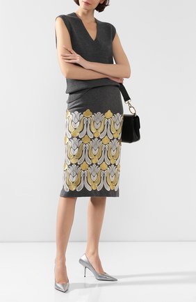 Женская юбка DRIES VAN NOTEN серого цвета по цене 55500 руб., арт. 192-10816-8121 | Фото 2 Женская юбка DRIES VAN NOTEN серого цвета, арт. 192-10816-8121 | Фото 2