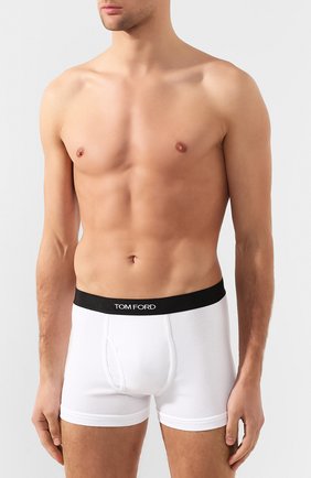 Мужские хлопковые боксеры TOM FORD белого цвета по цене 6520 руб., арт. T4LC30040 | Фото 2 Мужские хлопковые боксеры TOM FORD белого цвета, арт. T4LC30040 | Фото 2