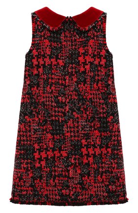 Детское твидовое платье DOLCE & GABBANA красного цвета по цене 35650 руб., арт. L51DS7/FMMFJ/2-6 | Фото 2 Детское твидовое платье DOLCE & GABBANA красного цвета, арт. L51DS7/FMMFJ/2-6 | Фото 2