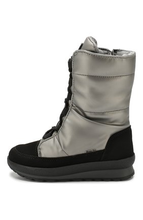 Детские утепленные сапоги JOG DOG серебряного цвета по цене 16150 руб., арт. 1145R/TU0N0 SIGMA/32-35 | Фото 2 Детские утепленные сапоги JOG DOG серебряного цвета, арт. 1145R/TU0N0 SIGMA/32-35 | Фото 2 (Материал утеплителя: Шерсть, Натуральный мех; Материал внешний: Текстиль, Экокожа; Кросс-КТ: полусапоги; Статус проверки: Проверена категория)