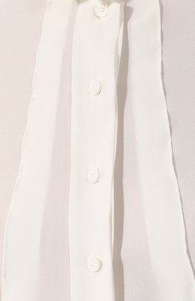 Женская шелковая блузка CHLOÉ белого цвета, арт. CHC19WHT47004 | Фото 5 (Материал внешний: Шелк; Рукава: Длинные; Принт: Без принта; Длина (для топов): Стандартные; Женское Кросс-КТ: Блуза-одежда; Статус проверки: Проверена категория)