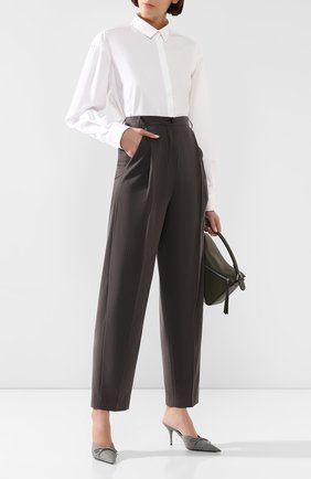 Женские брюки со стрелками ACNE STUDIOS темно-серого цвета по цене 39450 руб., арт. AK0158 | Фото 2 Женские брюки со стрелками ACNE STUDIOS темно-серого цвета, арт. AK0158 | Фото 2