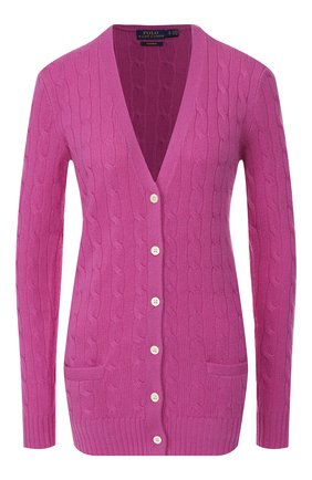 Женский кашемировый кардиган POLO RALPH LAUREN фуксия цвета по цене 39250 руб., арт. 211781975 | Фото 1 Женский кашемировый кардиган POLO RALPH LAUREN фуксия цвета, арт. 211781975 | Фото 1