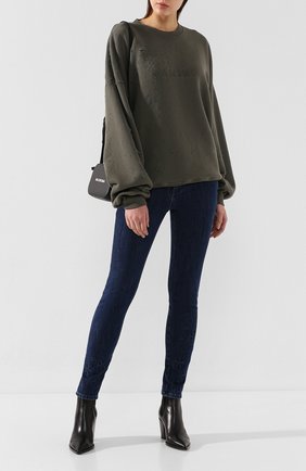 Женская хлопковый свитшот AMIRI хаки цвета по цене 59950 руб., арт. W9W02197TE | Фото 2 Женская хлопковый свитшот AMIRI хаки цвета, арт. W9W02197TE | Фото 2