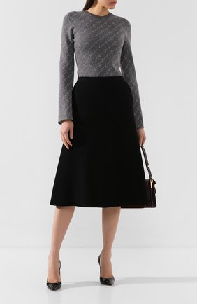 Женская шерстяная юбка STELLA MCCARTNEY черного цвета по цене 72800 руб., арт. 591610/SJB30 | Фото 2 Женская шерстяная юбка STELLA MCCARTNEY черного цвета, арт. 591610/SJB30 | Фото 2