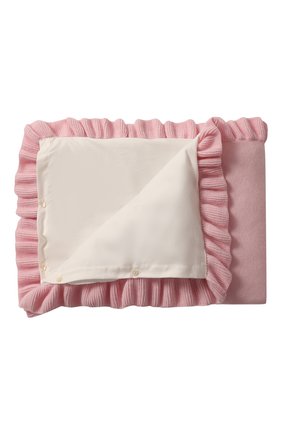 Детского кашемировое одеяло BABY T светло-розового цвета, арт. 19AIC872C0IMB | Фото 1 (Статус проверки: Проверена категория; Материал: Кашемир, Шерсть, Текстиль)