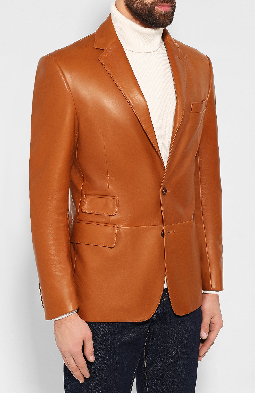 Ralph Lauren мужской кожаный пиджак