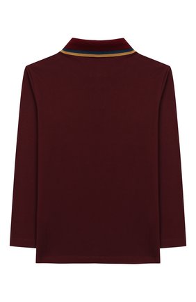 Детское хлопковое поло DOLCE & GABBANA бордового цвета по цене 10700 руб., арт. L4JT7K/G7TTU/2-6 | Фото 2 Детское хлопковое поло DOLCE & GABBANA бордового цвета, арт. L4JT7K/G7TTU/2-6 | Фото 2