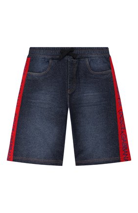 Детские хлопковые шорты DOLCE & GABBANA голубого цвета по цене 9950 руб., арт. L4JQF7/G7TVF/2-6 | Фото 1 Детские хлопковые шорты DOLCE & GABBANA голубого цвета, арт. L4JQF7/G7TVF/2-6 | Фото 1