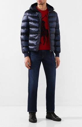 Мужской пуховый бомбер PARAJUMPERS темно-синего цвета по цене 49950 руб., арт. SX13/PHARRELL | Фото 2 Мужской пуховый бомбер PARAJUMPERS темно-синего цвета, арт. SX13/PHARRELL | Фото 2