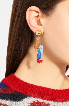 Женские серьги-клипсы MARNI красного цвета по цене 29950 руб., арт. 0RMV0110A0/M2000 | Фото 2 Женские серьги-клипсы MARNI красного цвета, арт. 0RMV0110A0/M2000 | Фото 2