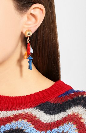 Женские серьги-клипсы MARNI красного цвета по цене 29950 руб., арт. 0RMV0110A0/M2000 | Фото 4 Женские серьги-клипсы MARNI красного цвета, арт. 0RMV0110A0/M2000 | Фото 4