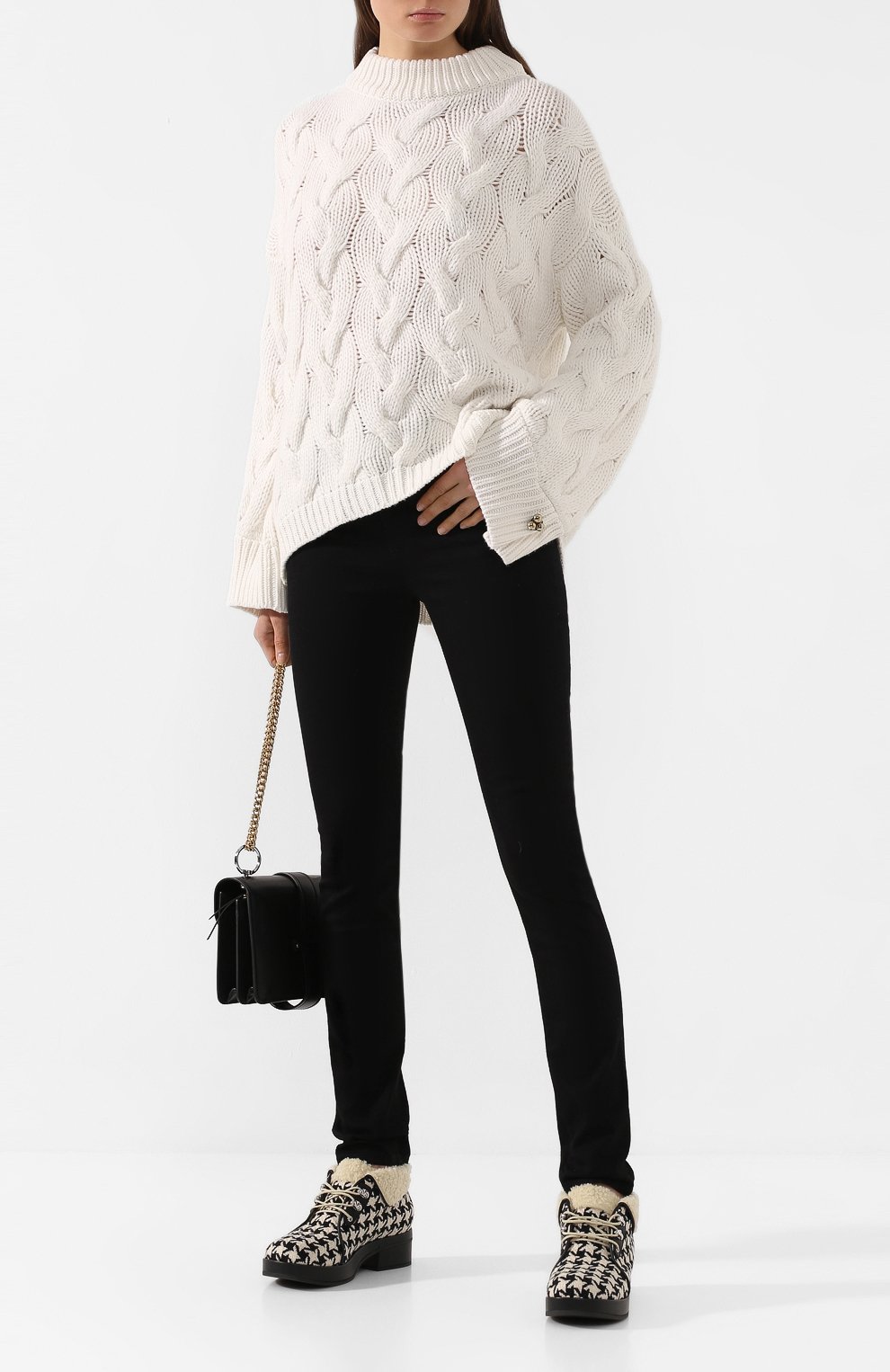 Женские черно-белые ботинки victor GUCCI купить в интернет-магазине ЦУМ ...