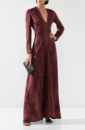 Женское шелковое платье VICTORIA BECKHAM бордового цвета по цене 188500 руб., арт. DR FLR 61036B | Фото 2 Женское шелковое платье VICTORIA BECKHAM бордового цвета, арт. DR FLR 61036B | Фото 2