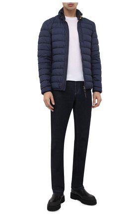 Мужская пуховая куртка ugo PARAJUMPERS темно-синего цвета, арт. SL04/UG0 | Фото 2 (Статус проверки: Проверена категория; Мужское Кросс-КТ: Пуховик-верхняя одежда, Верхняя одежда, Куртка-верхняя одежда; Длина (верхняя одежда): Короткие; Материал внешний: Синтетический материал; Рукава: Длинные; Материал утеплителя: Пух и перо; Материал подклада: Синтетический материал; Кросс-КТ: Пуховик, Куртка)