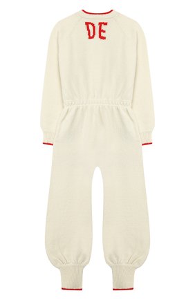 Детский шерстяной комбинезон GUCCI белого цвета по цене 66750 руб., арт. 575731/XKATN | Фото 2 Детский шерстяной комбинезон GUCCI белого цвета, арт. 575731/XKATN | Фото 2 (Материал внешний: Шерсть; Рукава: Длинные; Статус проверки: Проверена категория; Девочки Кросс-КТ: Комбинезон-одежда; Ростовка одежда: 4 года | 104 см, 8 лет | 128 см)