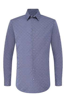 Мужская хлопковая сорочка GIORGIO ARMANI голубого цвета по цене 66950 руб., арт. 8WGCCZ97/TZ419 | Фото 1 Мужская хлопковая сорочка GIORGIO ARMANI голубого цвета, арт. 8WGCCZ97/TZ419 | Фото 1 (Рукава: Длинные; Материал внешний: Хлопок; Длина (для топов): Стандартные; Статус проверки: Проверено, Проверена категория; Случай: Формальный; Воротник: Кент; Принт: С принтом; Манжеты: На пуговицах)